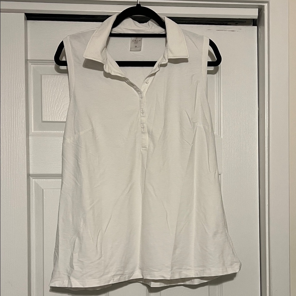 Calia Core White Sleeveless Golf Shirt - size 1X great condition.